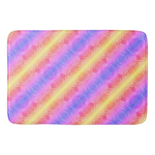 abstract pastel stripes  bath mat