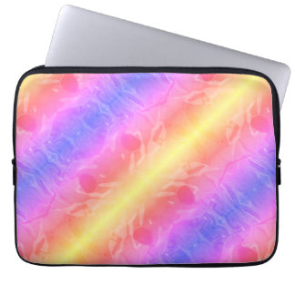 abstract pastel stripes   laptop sleeve