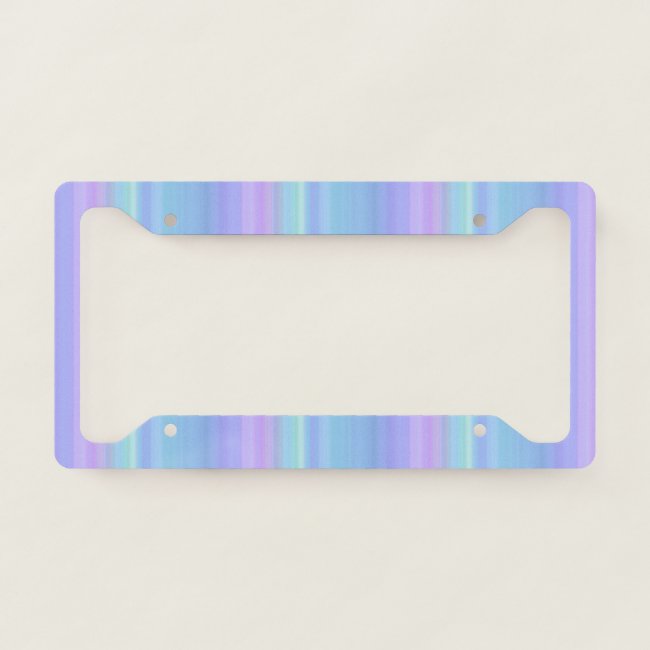 Abstract Pastel Stripes License Plate Frame
