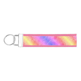 abstract pastel stripes wrist keychain