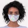 Abstract Pastel Summer Waves Swirls Art Pattern Premium Face Mask