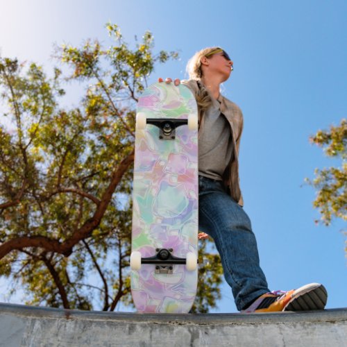 Abstract Pastel Summer Waves Swirls Art Pattern Skateboard