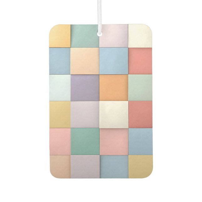 Abstract Pastel Tile Wall Pattern Air Freshener (Front)