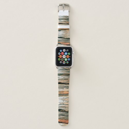 Abstract pastel tones colour neutral geo dyed mela apple watch band