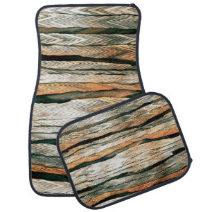 Abstract pastel tones colour neutral geo dyed mela car floor mat