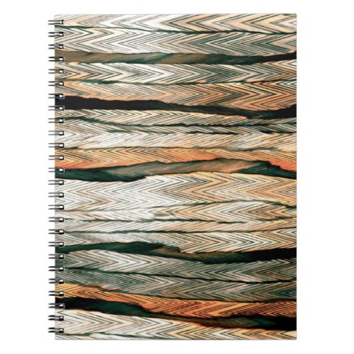 Abstract pastel tones colour neutral geo dyed mela notebook