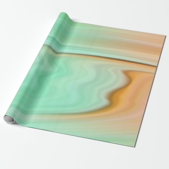 Abstract Pastel Waves Gift Ideas 5| Wrapping Paper (Unrolled)