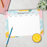 Abstract Pastel Weekly Planner Notepad<br><div class="desc">This funky weekly planner has space to write your to-dos from Monday to the weekend. It features an abstract pastel design. You can also use this as a shopping list,  meal planner,  or for school!</div>