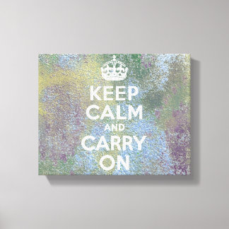 Abstract Pastels Keep Calm Canvas Print