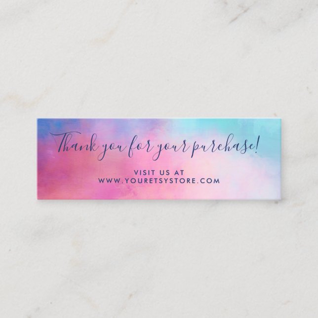 Abstract Pastels Thank You Purchase Insert (Front)