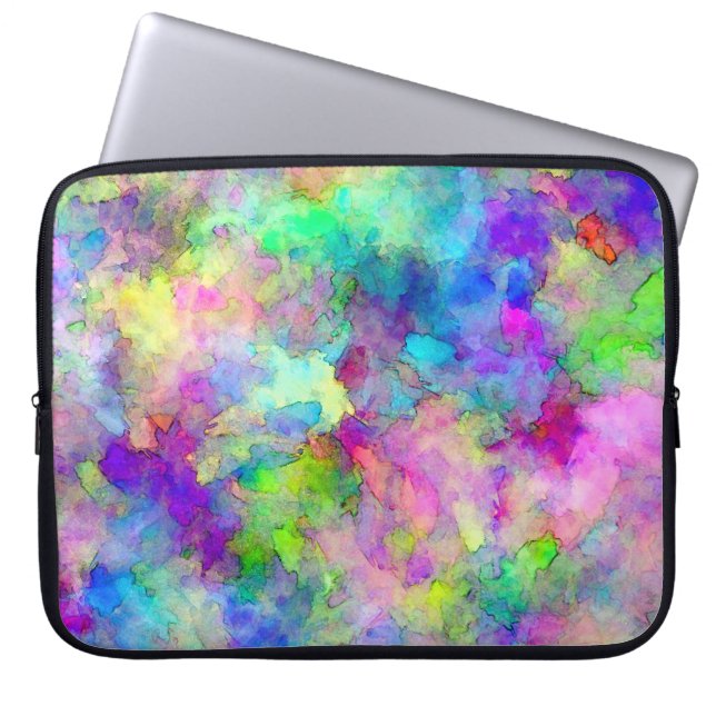 Abstract Patches of Color Laptop Sleeve (Front)
