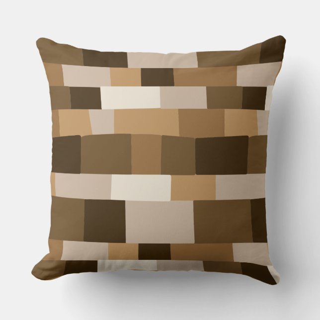 Abstract Patchwork Pattern 080823 - v1 Throw Pillow (Front)