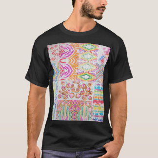 Abstract patchwork, watercolor tie dye pattern. T-Shirt