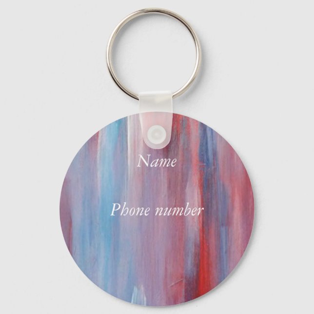 Abstract patriotic Art Keychain (Front)