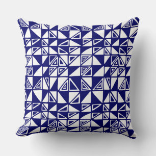 Abstract Pattern 051115 - Deep Navy Blue Throw Pillow