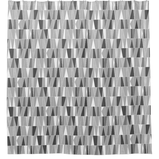 Abstract Pattern 070721 - Shades of Gray Shower Curtain (Front)