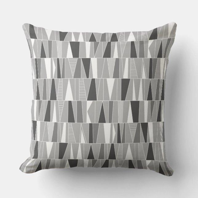  Abstract Pattern 070721 - Shades of Gray Throw Pillow (Front)