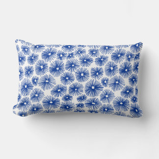 Abstract Pattern 101115 - Navy Blue Lumbar Pillow