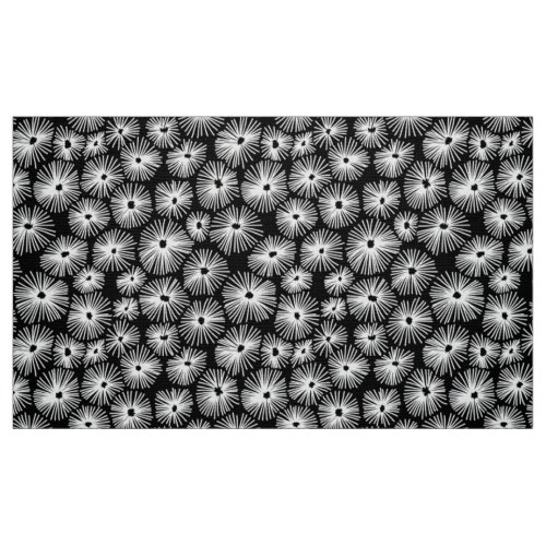 Abstract Pattern 101115 _ White on Black Fabric