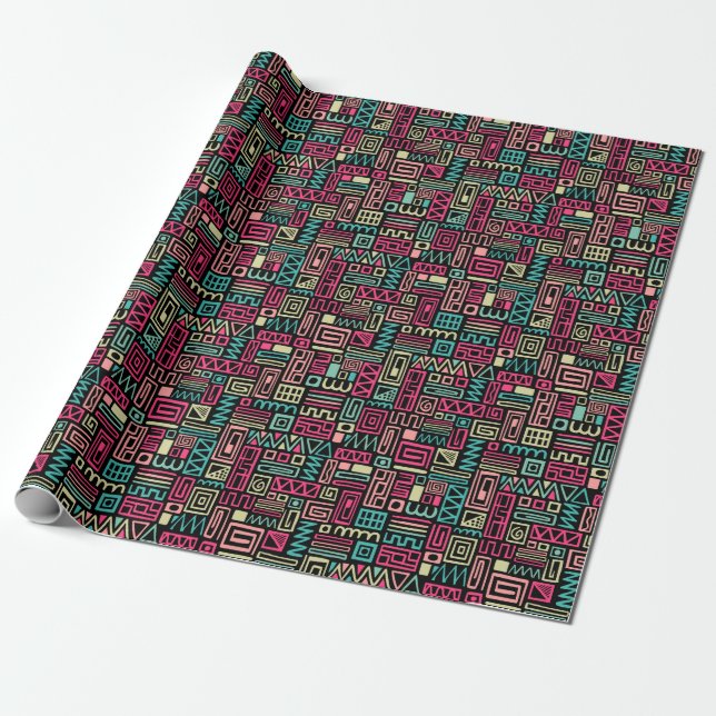 Abstract Pattern 110122 - Colors 01 Wrapping Paper (Unrolled)