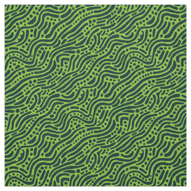Abstract Pattern 110523 - Shades of Green v2 Fabric (Swatch)