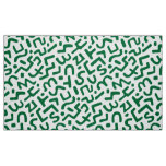 Abstract Pattern 170822 - Forest Green on White Fabric