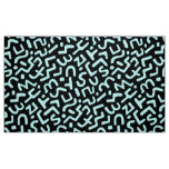 Abstract Pattern 170822 - Ice Blue on Black Fabric