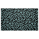 Abstract Pattern 170822 - Lt Blue Green on Black Fabric