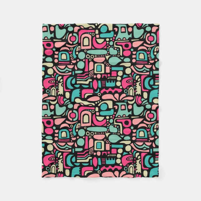 Abstract Pattern 210515 Fleece Blanket (Front)