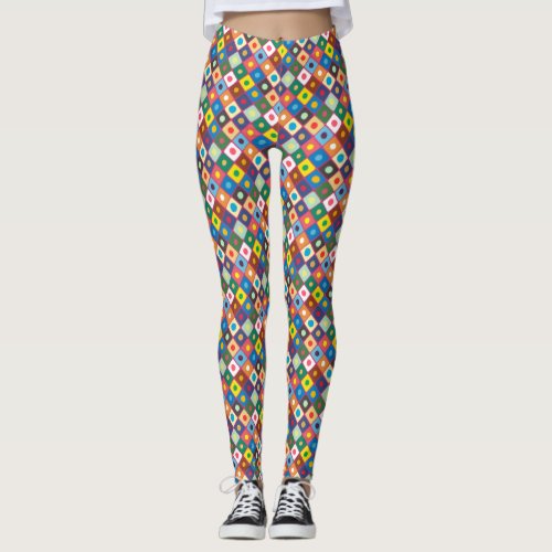 Abstract Pattern 220524 Rotated 45 degrees Leggings