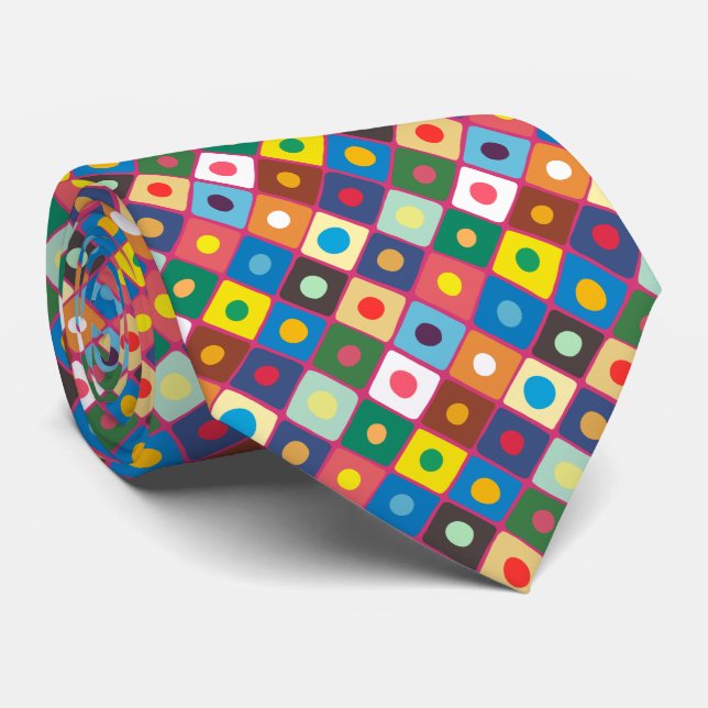 Abstract Pattern 220524 - Rotated 45 degrees Neck Tie (Rolled)