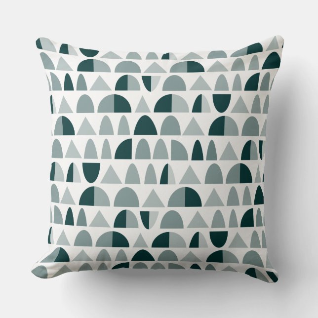 Abstract Pattern 290721 - Monochromatic Green Throw Pillow (Front)
