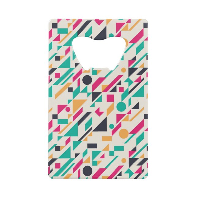 Abstract pattern 3 credit card bottle opener (Front)