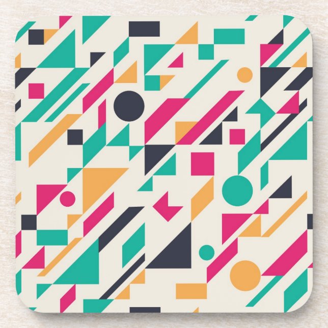 Abstract pattern 3 drink coaster (Front)