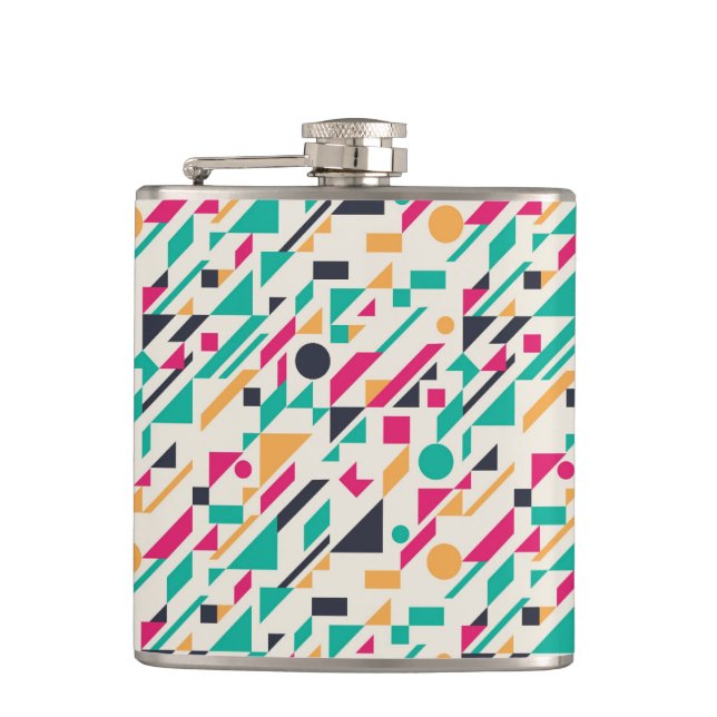 Abstract pattern 3 hip flask (Front)