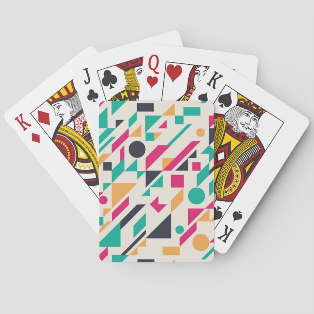 Abstract pattern 3 poker cards (Back)