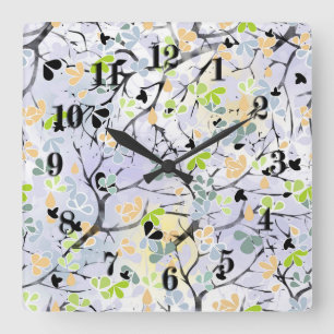 Abstract pattern  , autumn pattern square wall clock