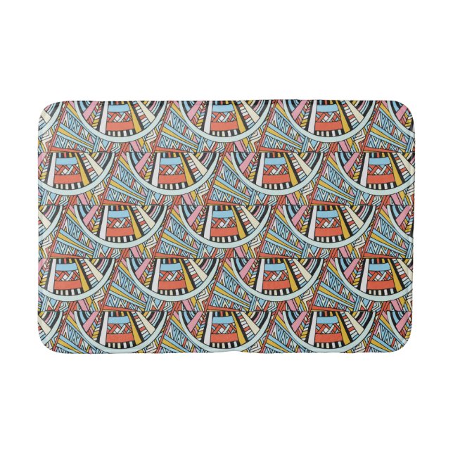 Abstract Pattern bath mats (Front)