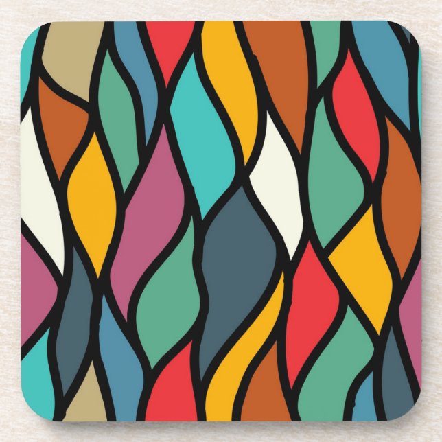 Abstract pattern beverage coaster (Front)
