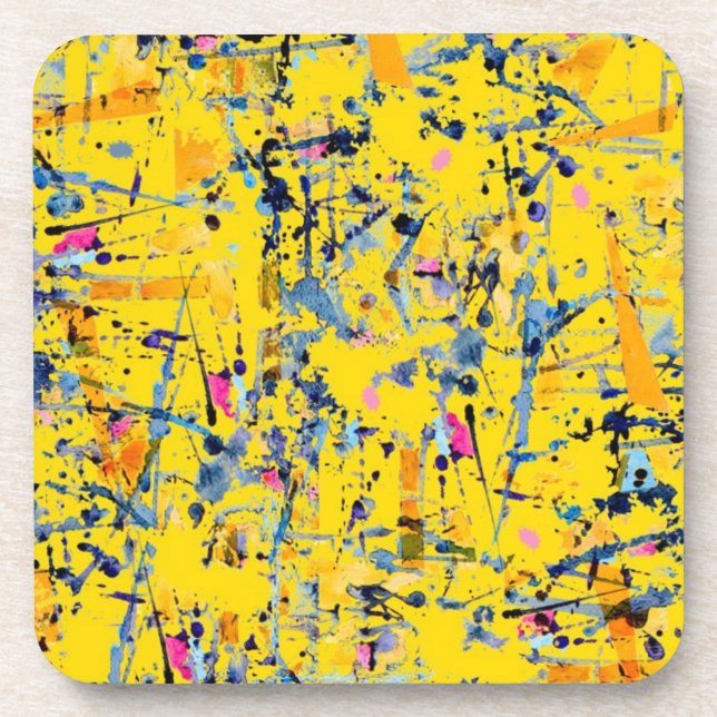 Abstract pattern beverage coaster (Front)