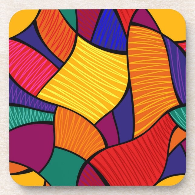 Abstract pattern beverage coaster (Front)