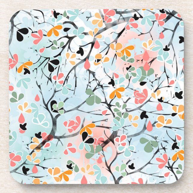 Abstract pattern beverage coaster (Front)