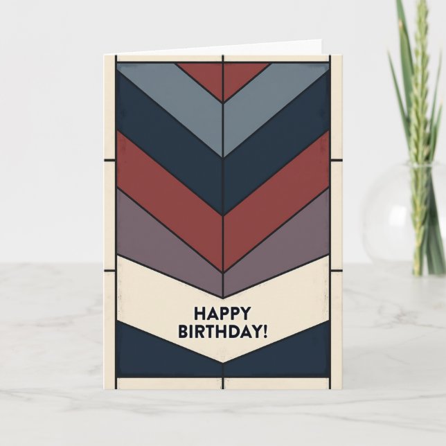Abstract Pattern Birthday Card (Front)