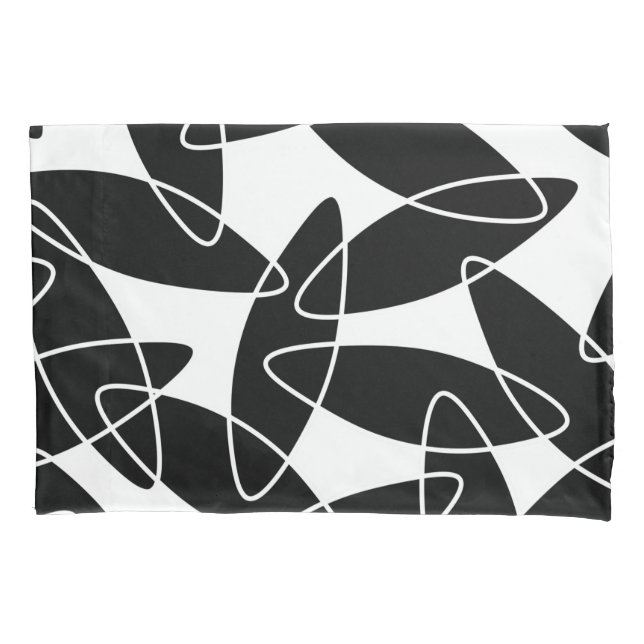 Abstract pattern - black and white. pillow case (Front)