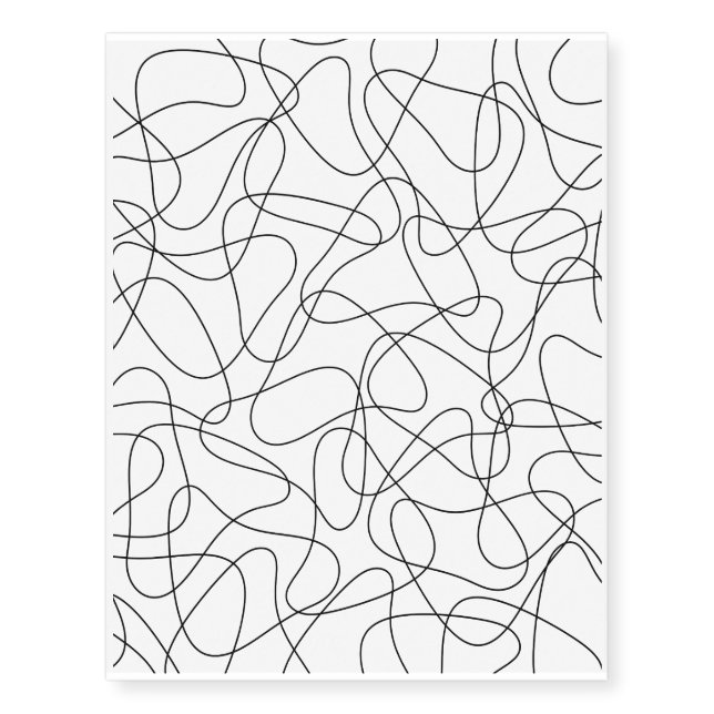 Abstract pattern - black and white. temporary tattoos (Front)