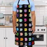 Abstract Pattern Black Apron<br><div class="desc">This apron is decorated with a colorful watercolor abstract pattern on a black background.
Suitable for men or women.
Because we create our artwork you won’t find this exact design from other designers.
Original Watercolor © Michele Davies.</div>