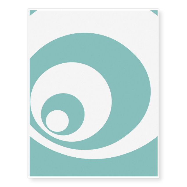 Abstract  pattern - blue and white. temporary tattoos (Front)