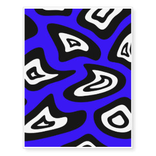 Abstract pattern - blue and white. temporary tattoos