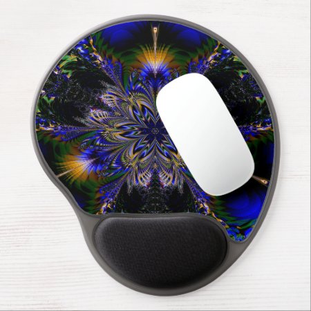 Abstract Pattern Blue Background Gel Mouse Pad