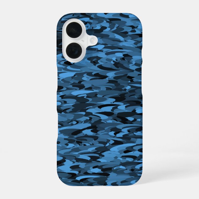 Abstract Pattern Blue Black Iphone Case (Back)